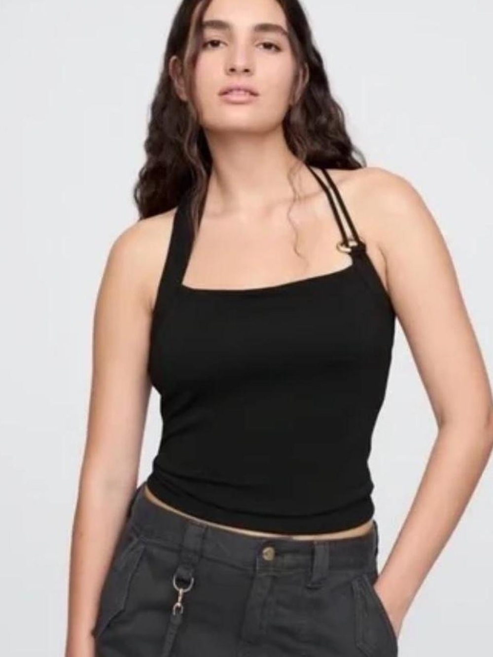 Cult Gaia x Gap Limited Edition Black Gold Strap Women's Tank Top NWT